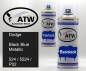 Preview: Dodge, Black Blue Metallic, 524 / 5524 / P02: 400ml Sprühdose + 400ml Klarlack - Set, von ATW Autoteile West.